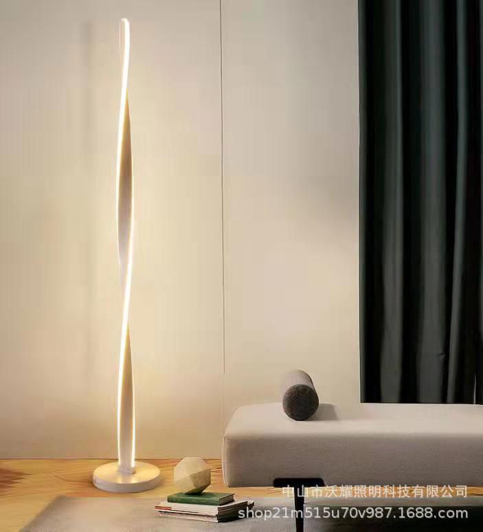 Modern Spiral Long Line Dimmable Floor Lamp