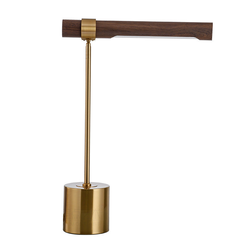 Nordic Creative Wood Grain Led Table Lamp, Light Luxury Designer Bedside Lamp, Office Hotel Study Reading Atmosphere Light