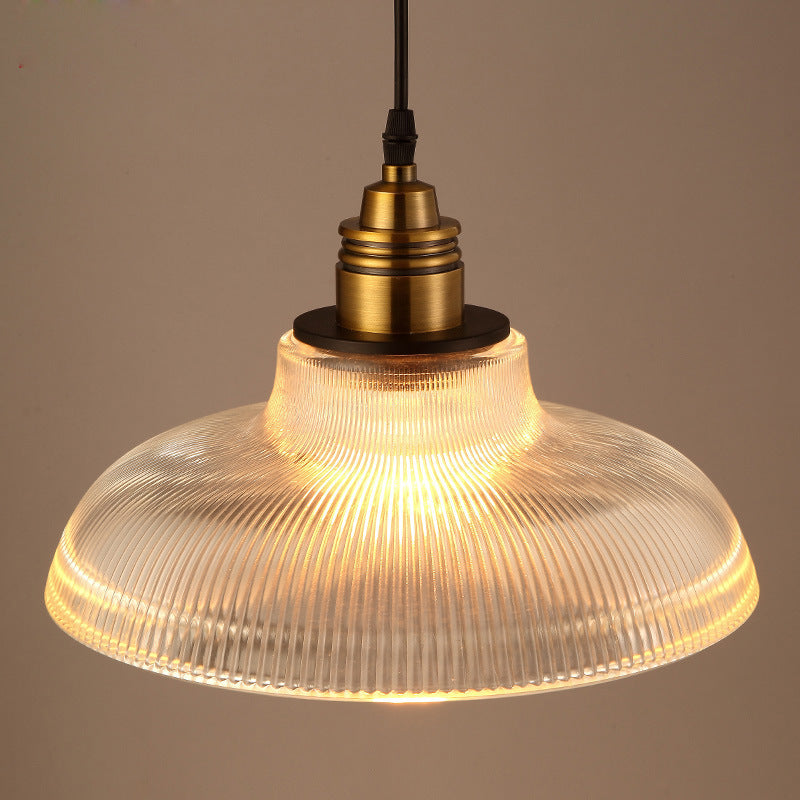 Creative Nordic industrial style home lighting bar dining room bedroom study Hotel simple striped glass chandelier