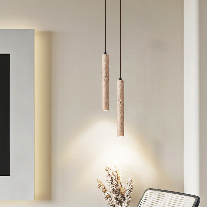 Sabi Pendant Light, Natural Travertine
