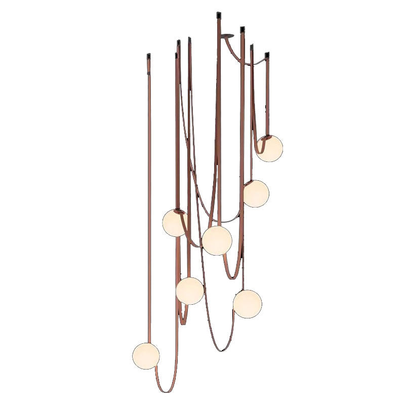Italian designer belt chandelier minimalist creative model room exhibition hall loft living room villa staircase dining room lamp