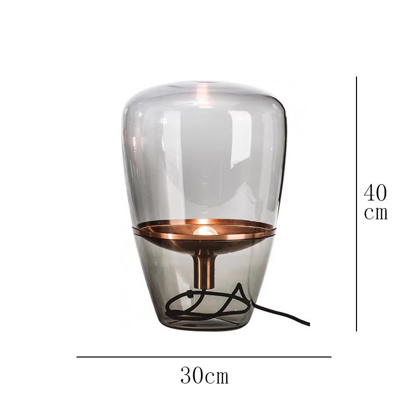Nordic Simple Post-modern Light Luxury Table Lamp Designer Bedroom Bedside Lamp Advanced Sense Living Room Decorative Glass Creative