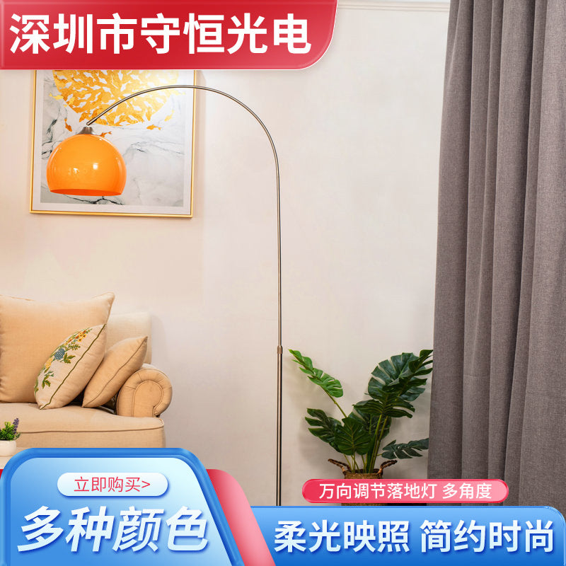 Simple Small Fishing Lamp Nordic Living Room Sofa Study Home Lamp Lamps Vertical Reading Floor Lamp Table Lamp