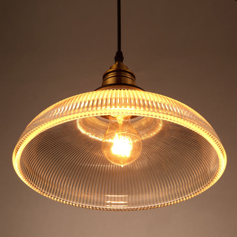 Creative Nordic industrial style home lighting bar dining room bedroom study Hotel simple striped glass chandelier