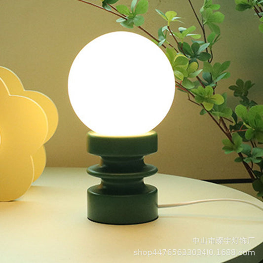 orange solid wood ins table lamp antique living room dining room bedroom bedside table decorative atmosphere table lamp