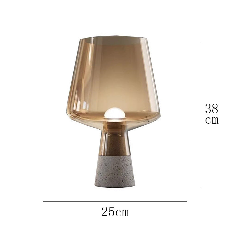 Nordic Simple Post-modern Light Luxury Table Lamp Designer Bedroom Bedside Lamp Advanced Sense Living Room Decorative Glass Creative