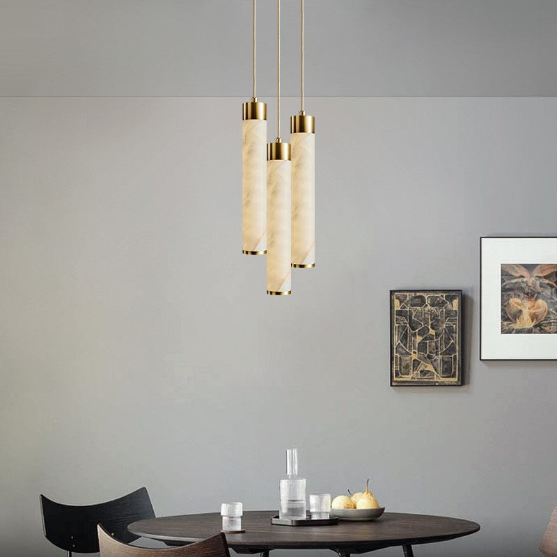 Cross-Border Supply of All-Copper Marble Chandeliers, Creative Living Room Bar, Restaurant Lamps, New Chinese Style Bedroom Bedside Small Chandeliers