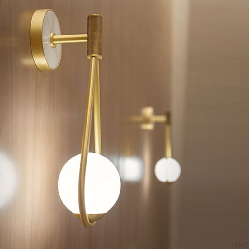 Postmodern Minimalist Bedroom Bedside Wall Lamp, Living Room Lamp, Nordic Light Luxury Bedside Pendant Lamp, Staircase Corridor Wall Lamp