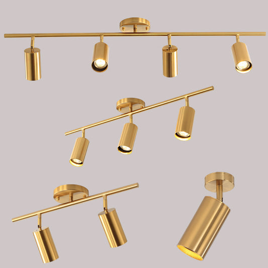 Cross-Border Bar Restaurant Cloakroom Spotlight Modern Simple Background Wall Golden Multi-Head Wall Lamp Chandelier