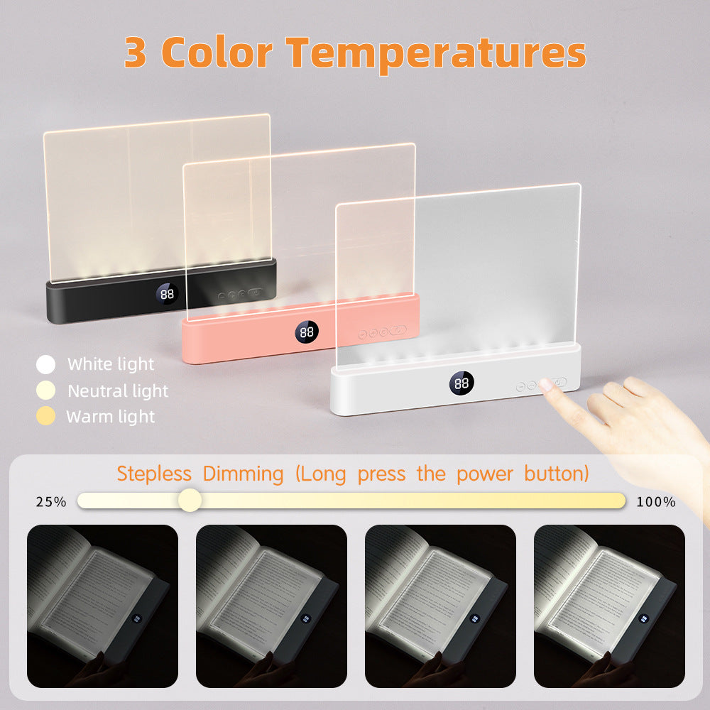 new transparent reading lamp stepless dimming desktop nightlight student dormitory can be regularly read nightlight