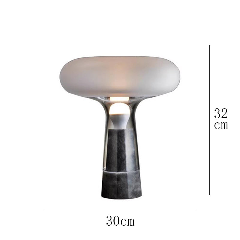 Nordic Simple Post-modern Light Luxury Table Lamp Designer Bedroom Bedside Lamp Advanced Sense Living Room Decorative Glass Creative