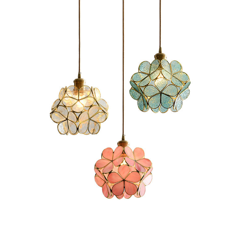 Floral Glass Petal Pendant Light