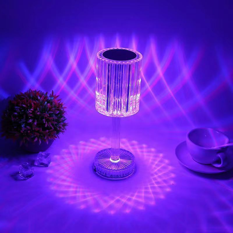 Ins Popular Gatsby Line Light and Shadow Table Lamp Romantic Atmosphere Lamp Home Living Room Bedroom Bedside Night Light