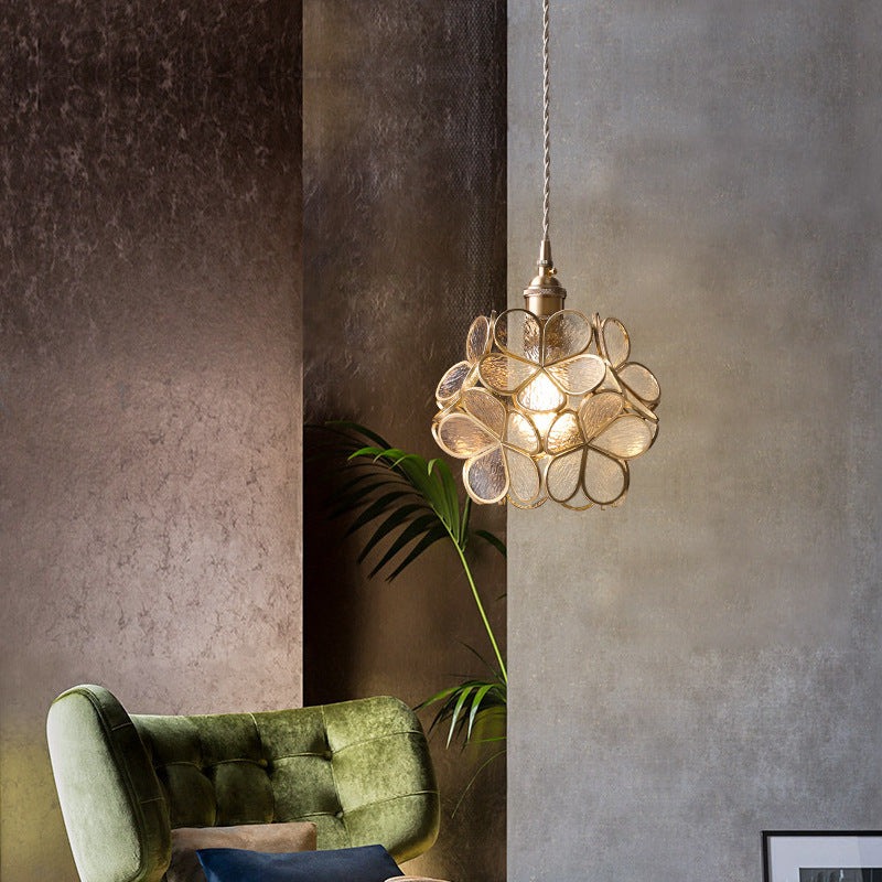 Floral Glass Petal Pendant Light