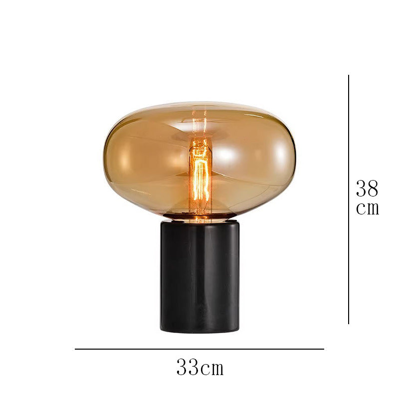 Nordic Simple Post-modern Light Luxury Table Lamp Designer Bedroom Bedside Lamp Advanced Sense Living Room Decorative Glass Creative
