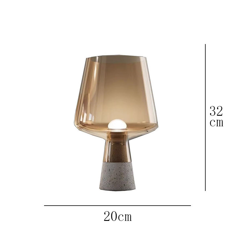 Nordic Simple Post-modern Light Luxury Table Lamp Designer Bedroom Bedside Lamp Advanced Sense Living Room Decorative Glass Creative