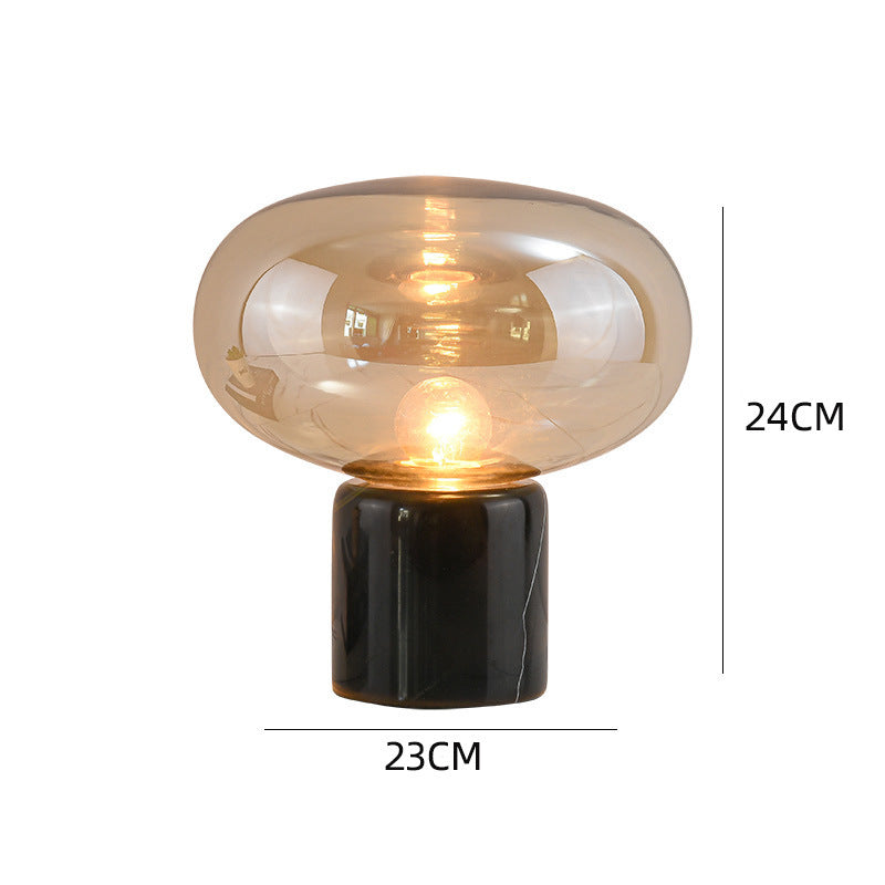 Nordic Simple Post-modern Light Luxury Table Lamp Designer Bedroom Bedside Lamp Advanced Sense Living Room Decorative Glass Creative