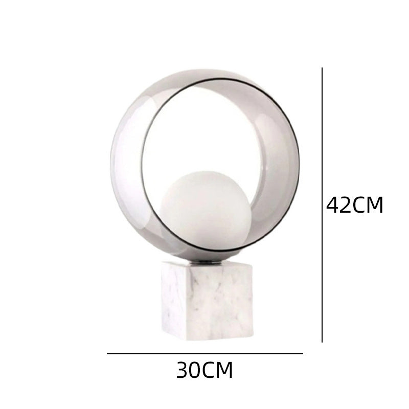 Nordic Simple Post-modern Light Luxury Table Lamp Designer Bedroom Bedside Lamp Advanced Sense Living Room Decorative Glass Creative