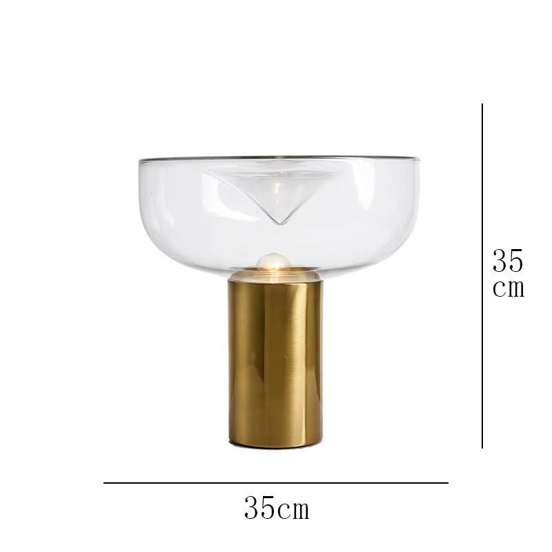 Nordic Simple Post-modern Light Luxury Table Lamp Designer Bedroom Bedside Lamp Advanced Sense Living Room Decorative Glass Creative
