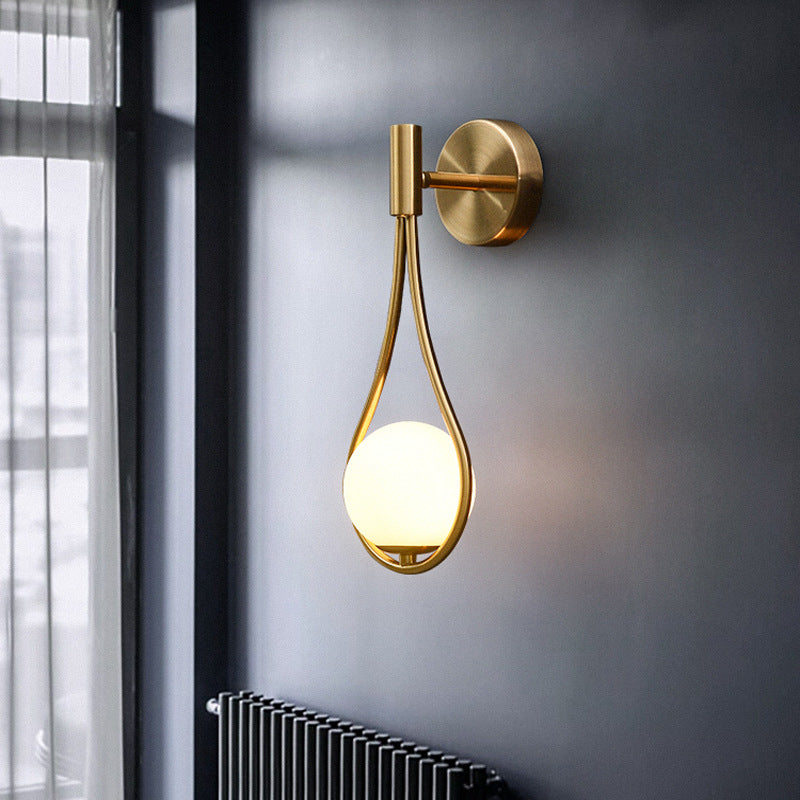 Postmodern Minimalist Bedroom Bedside Wall Lamp, Living Room Lamp, Nordic Light Luxury Bedside Pendant Lamp, Staircase Corridor Wall Lamp