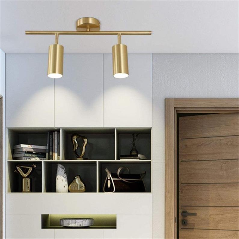 Cross-Border Bar Restaurant Cloakroom Spotlight Modern Simple Background Wall Golden Multi-Head Wall Lamp Chandelier