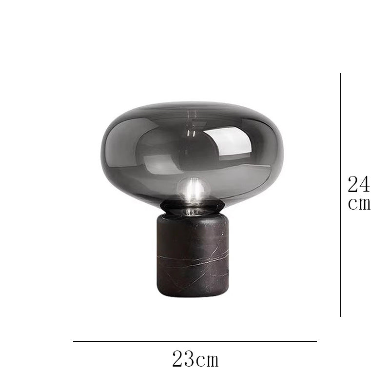 Nordic Simple Post-modern Light Luxury Table Lamp Designer Bedroom Bedside Lamp Advanced Sense Living Room Decorative Glass Creative