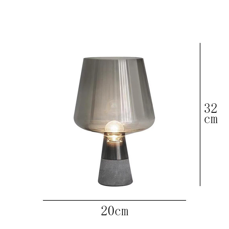 Nordic Simple Post-modern Light Luxury Table Lamp Designer Bedroom Bedside Lamp Advanced Sense Living Room Decorative Glass Creative