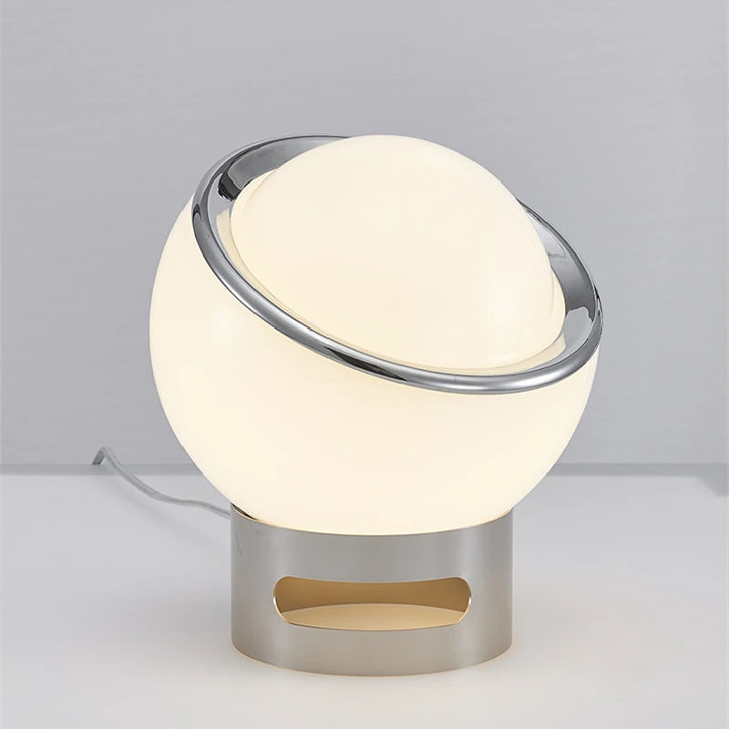 Cross-border Explosions Creative Bauhaus Style Bedroom Bedside Atmosphere Stainless Steel Table Lamp Light Luxury Gift Ornaments