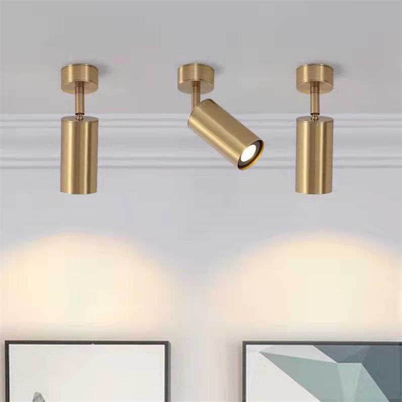 Cross-Border Bar Restaurant Cloakroom Spotlight Modern Simple Background Wall Golden Multi-Head Wall Lamp Chandelier