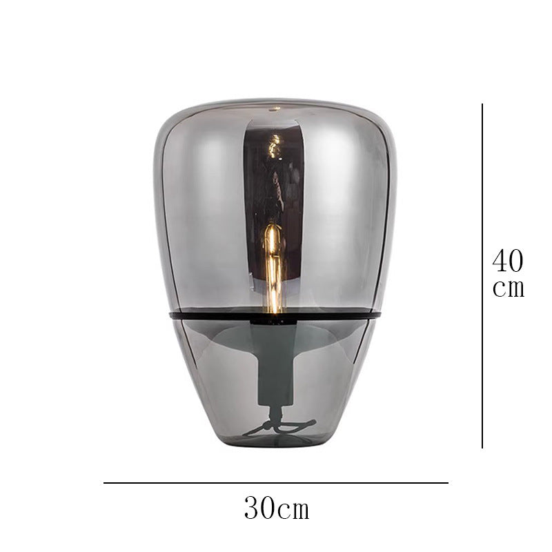 Nordic Simple Post-modern Light Luxury Table Lamp Designer Bedroom Bedside Lamp Advanced Sense Living Room Decorative Glass Creative