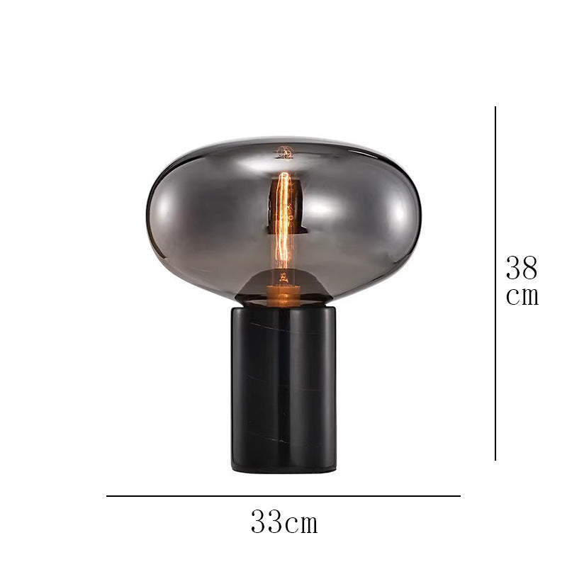 Nordic Simple Post-modern Light Luxury Table Lamp Designer Bedroom Bedside Lamp Advanced Sense Living Room Decorative Glass Creative