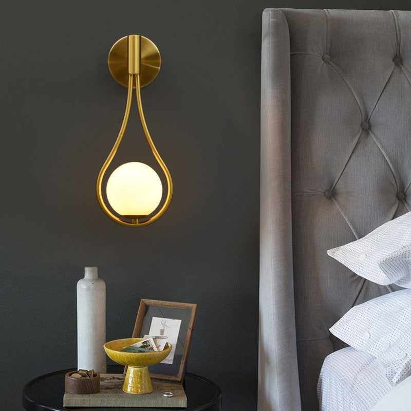 Postmodern Minimalist Bedroom Bedside Wall Lamp, Living Room Lamp, Nordic Light Luxury Bedside Pendant Lamp, Staircase Corridor Wall Lamp