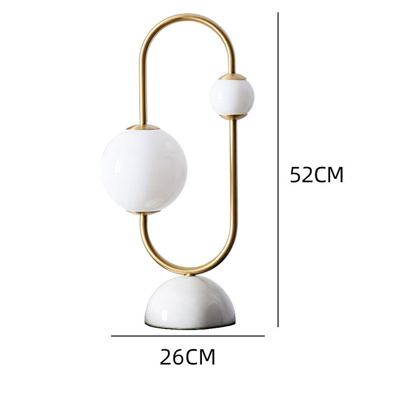 Nordic Simple Post-modern Light Luxury Table Lamp Designer Bedroom Bedside Lamp Advanced Sense Living Room Decorative Glass Creative