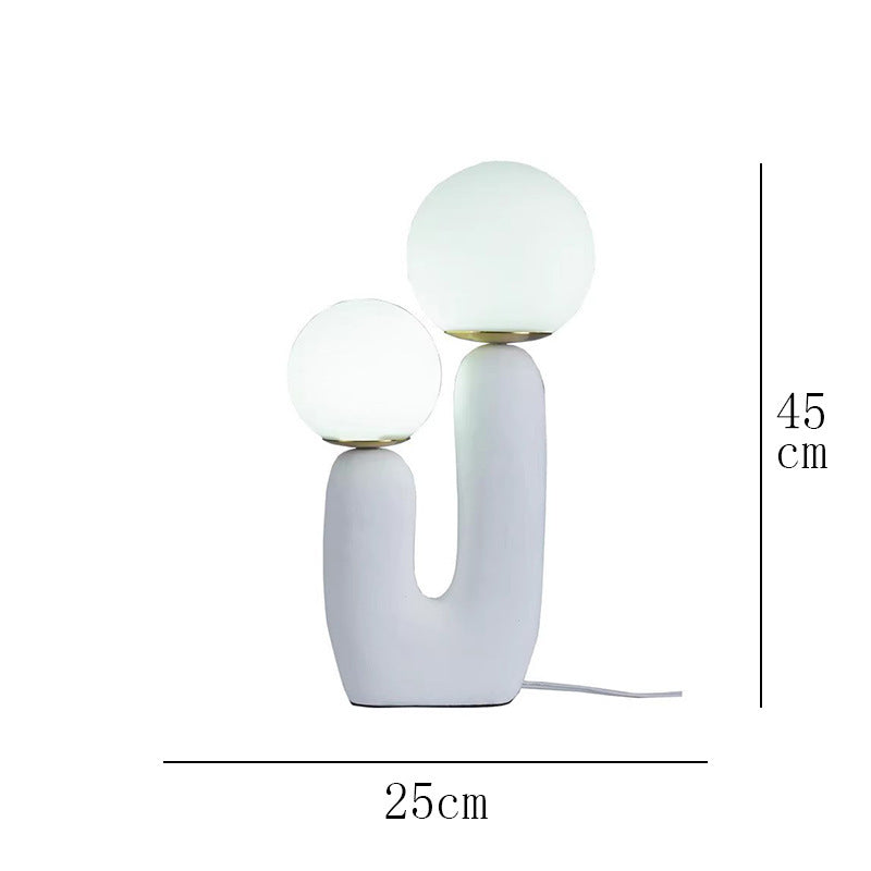 Nordic Simple Post-modern Light Luxury Table Lamp Designer Bedroom Bedside Lamp Advanced Sense Living Room Decorative Glass Creative