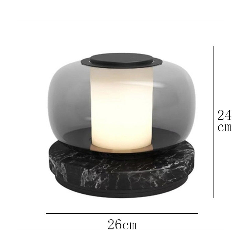 Nordic Simple Post-modern Light Luxury Table Lamp Designer Bedroom Bedside Lamp Advanced Sense Living Room Decorative Glass Creative