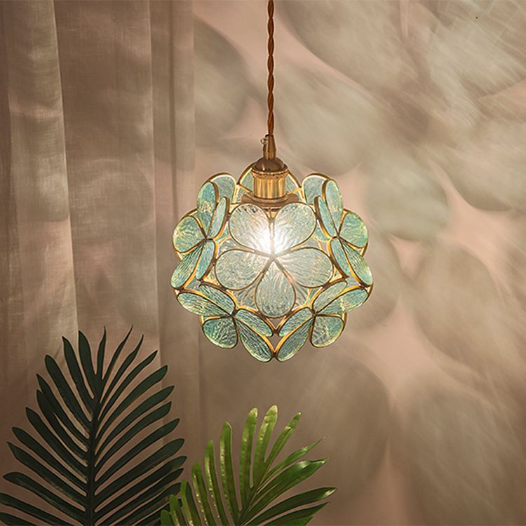 Floral Glass Petal Pendant Light