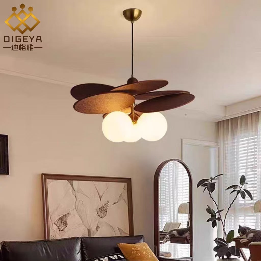 Dikya French Mid-Century Style Restaurant Bedroom Magic Bean Chandelier Retro Creative Raffia Bar Bed and Breakfast Decorative Lamp