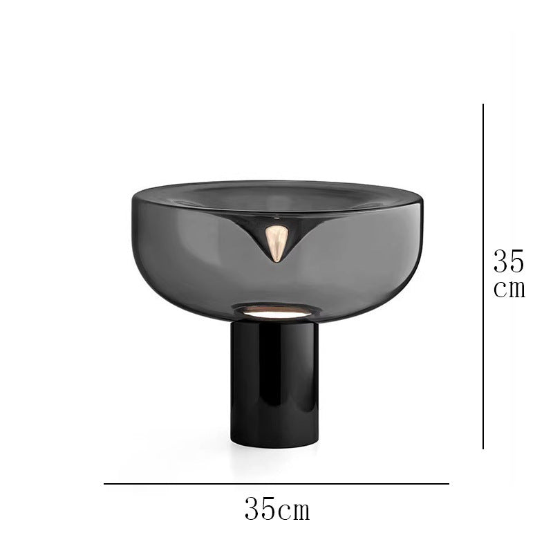 Nordic Simple Post-modern Light Luxury Table Lamp Designer Bedroom Bedside Lamp Advanced Sense Living Room Decorative Glass Creative
