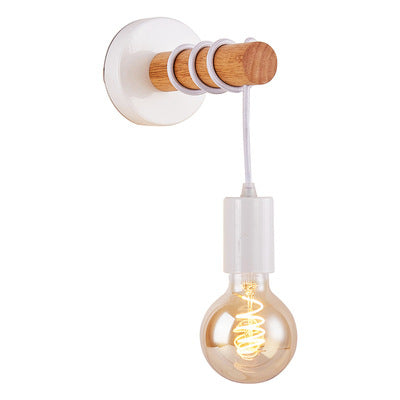 American Country Retro Cafe Industrial Style Aisle Decorative Lamps Restaurant Bar Creative Wood Art Solid Wood Wall Lamp