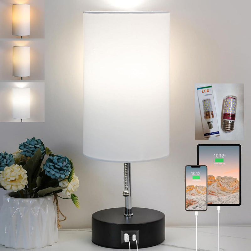 Pull Chain Desk Lamp Led Table Lamp Bedside Lamps with USB A+C Port Fast Charging Rechargeable Lamps Bedroom Decoration лампа