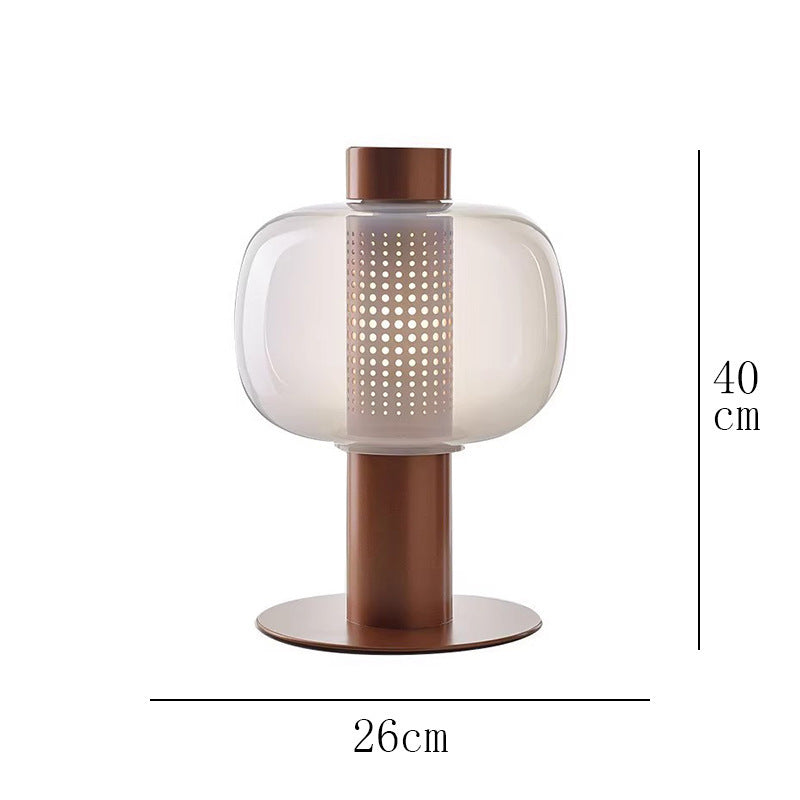 Nordic Simple Post-modern Light Luxury Table Lamp Designer Bedroom Bedside Lamp Advanced Sense Living Room Decorative Glass Creative