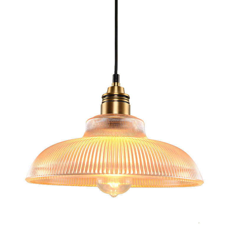 Creative Nordic industrial style home lighting bar dining room bedroom study Hotel simple striped glass chandelier