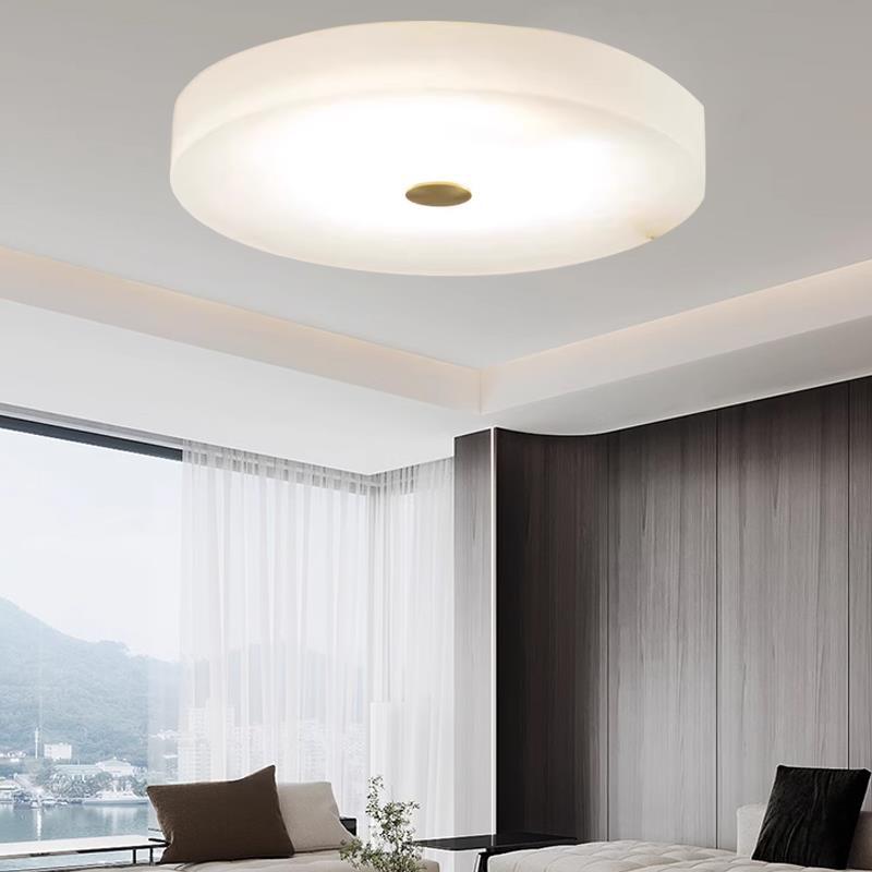 All-copper ceiling light, marble main light, bedroom light