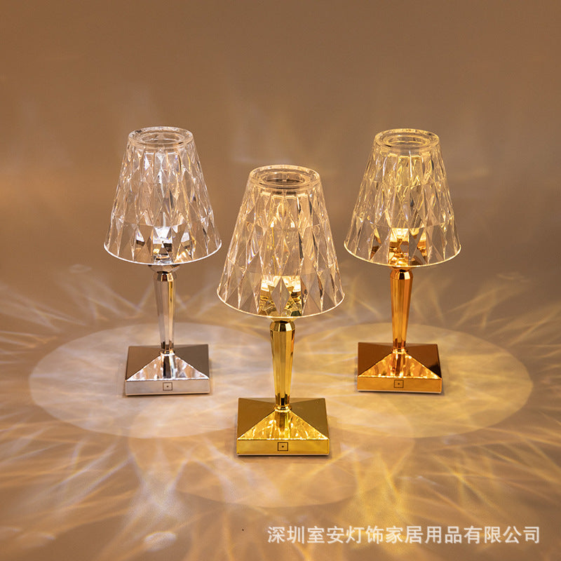 Rechargeable Table Lamp Projection Lamp Crystal Atmosphere Light Pat Light Night Light Led Ornaments Bedroom Light Ins