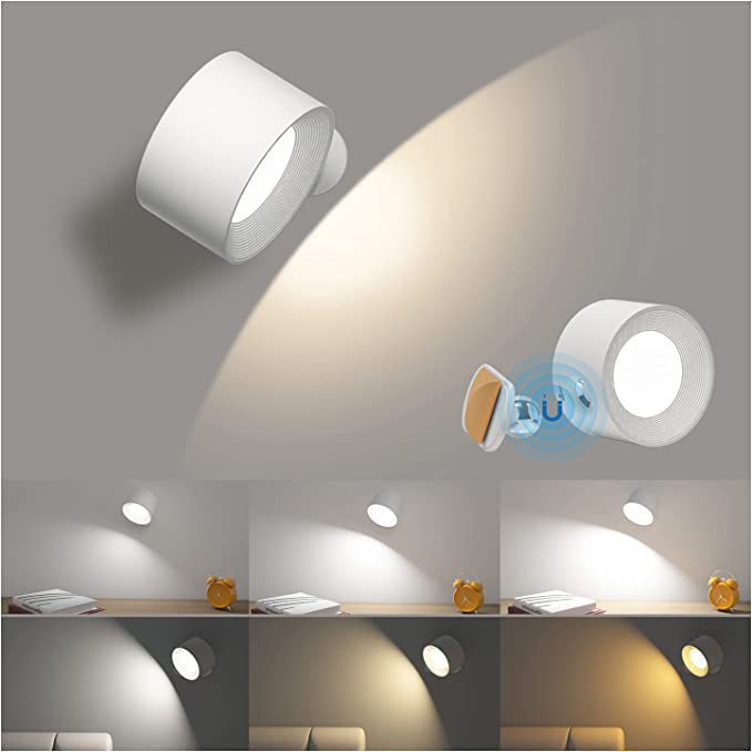 Lumora Spotlight Cordless Wall Lamp – Rechargeable, 360° Rotatable & Dimmable LED Light