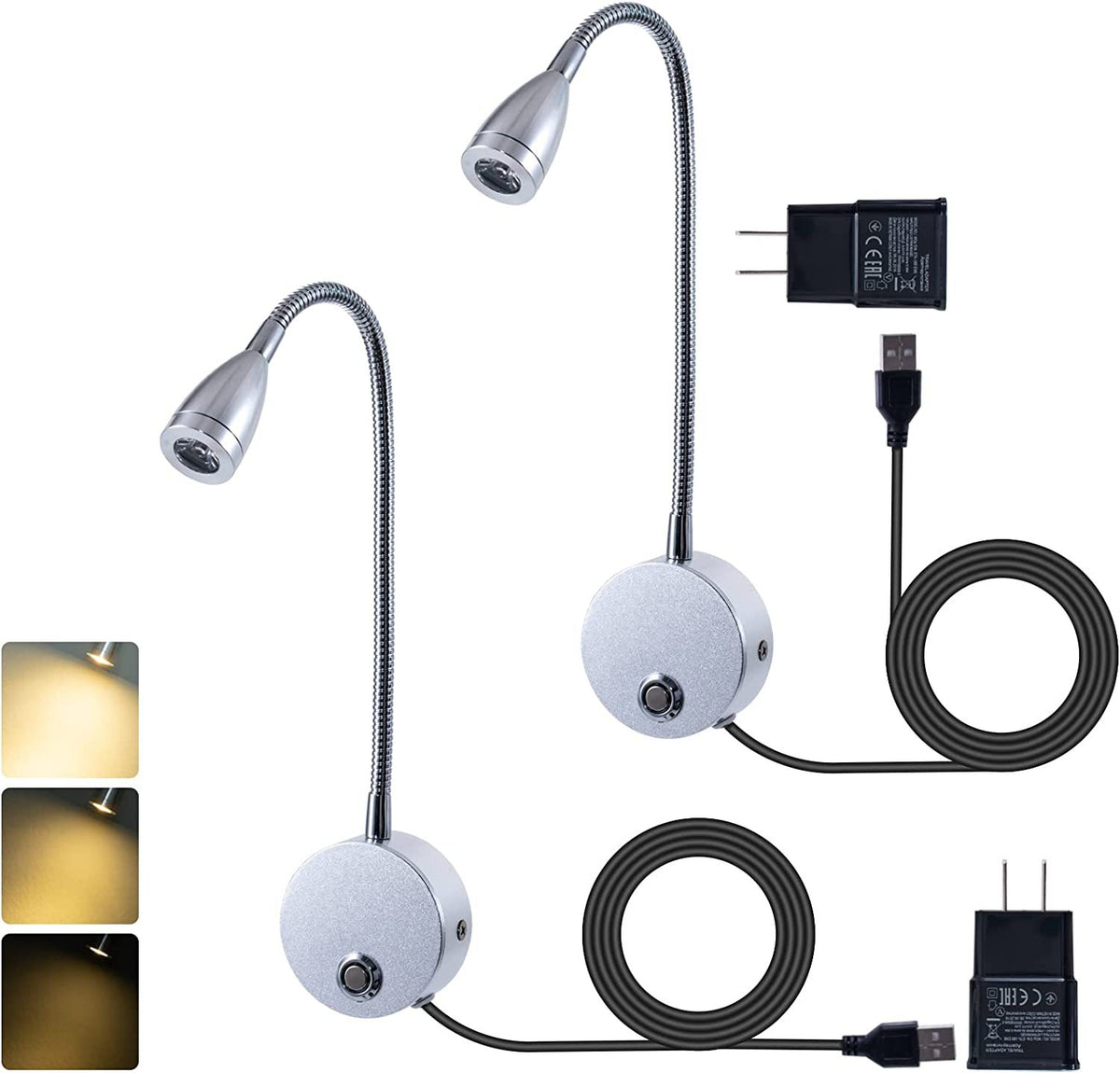 Echiley aluminum LED wall lamp modern minimalist style bedroom bedside lamp bedside reading lamp night light