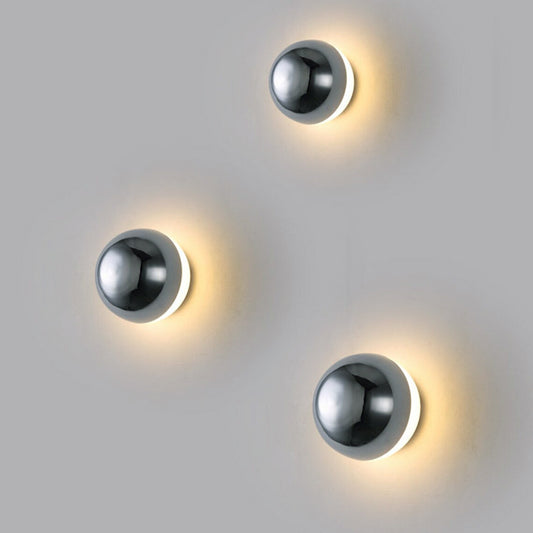 Modern spherical glass minimalist creative personality background wall decoration lamp