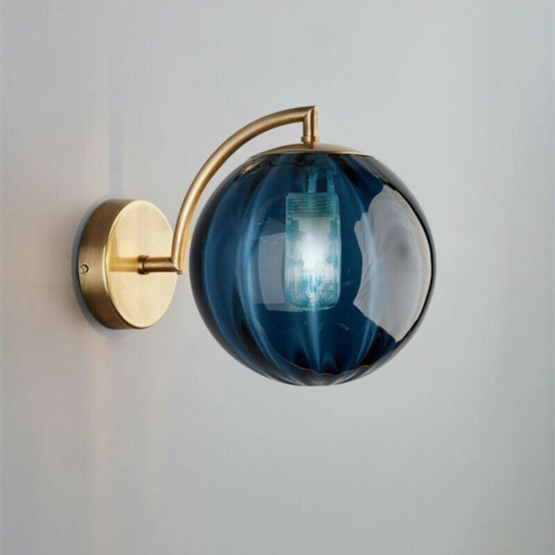 Postmodern Bedroom Bedside Wall Lamp American Simple Nordic Designer Hotel Aisle Staircase Glass Ball Small Wall Lamp
