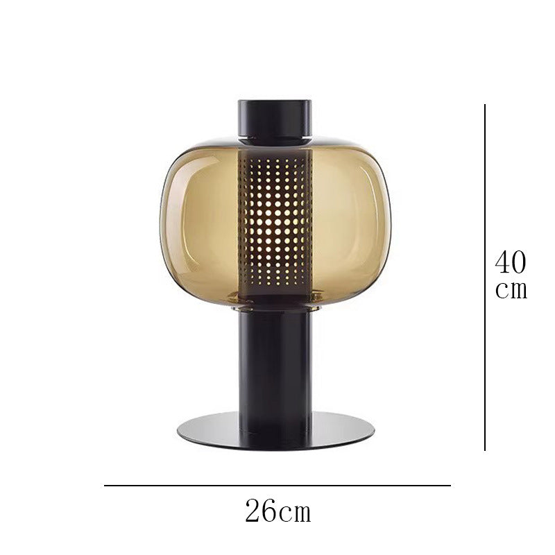 Nordic Simple Post-modern Light Luxury Table Lamp Designer Bedroom Bedside Lamp Advanced Sense Living Room Decorative Glass Creative
