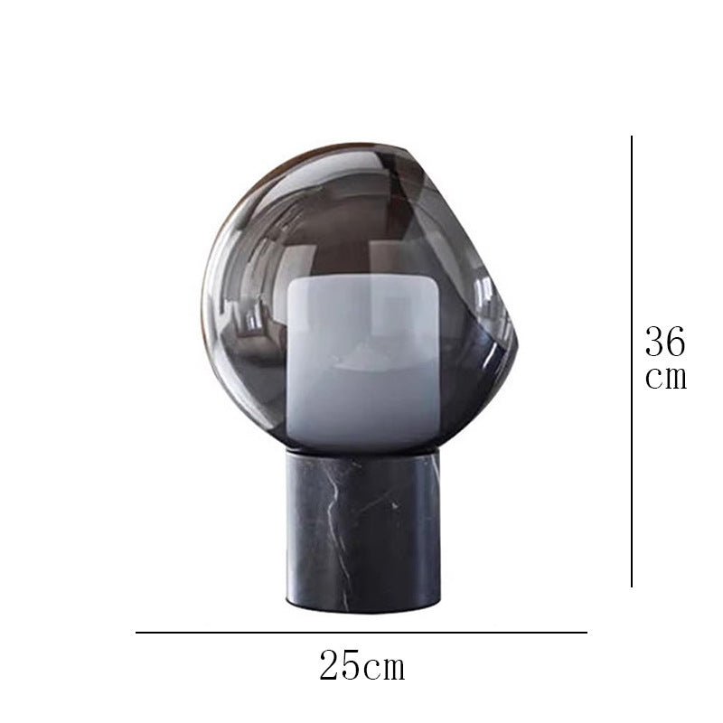 Nordic Simple Post-modern Light Luxury Table Lamp Designer Bedroom Bedside Lamp Advanced Sense Living Room Decorative Glass Creative